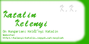 katalin kelenyi business card